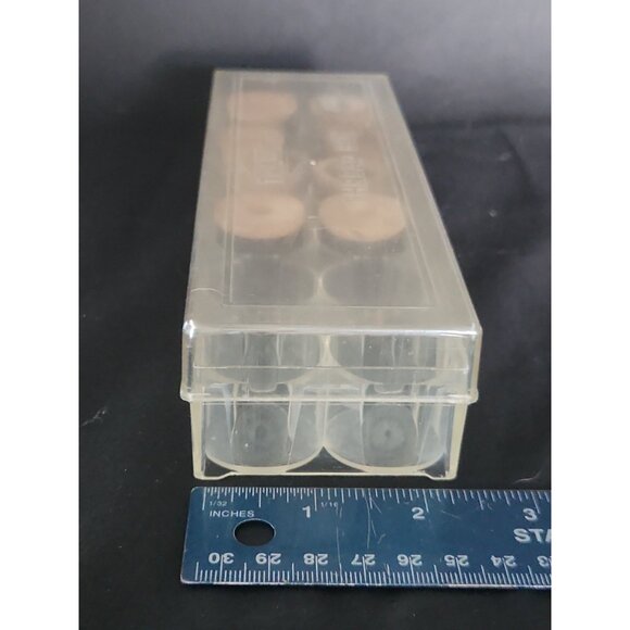 Vintage Traum Plastic Sewing Thread Holder With 8 Wooden Spools Craft Storage - Picture 7 of 8